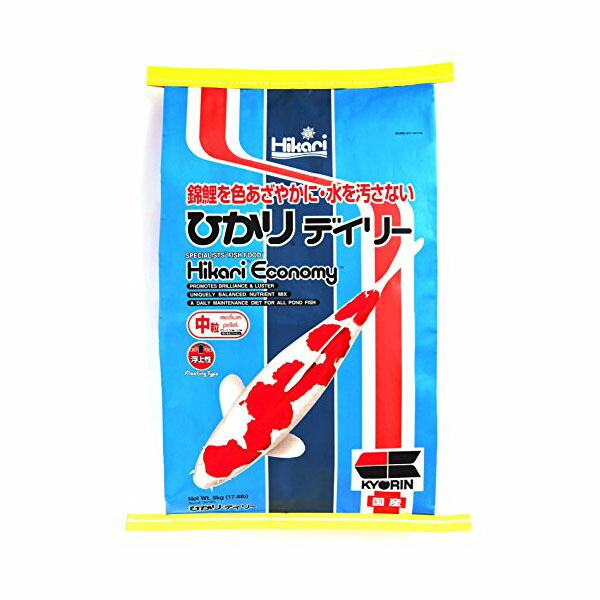 キョーリン ヒカリ Hikari ひかりデイリー 中粒 浮上性 8kg 粒 サカナ 鯉の餌 錦鯉 飼料 厳選素材 価格は1個のお値段です