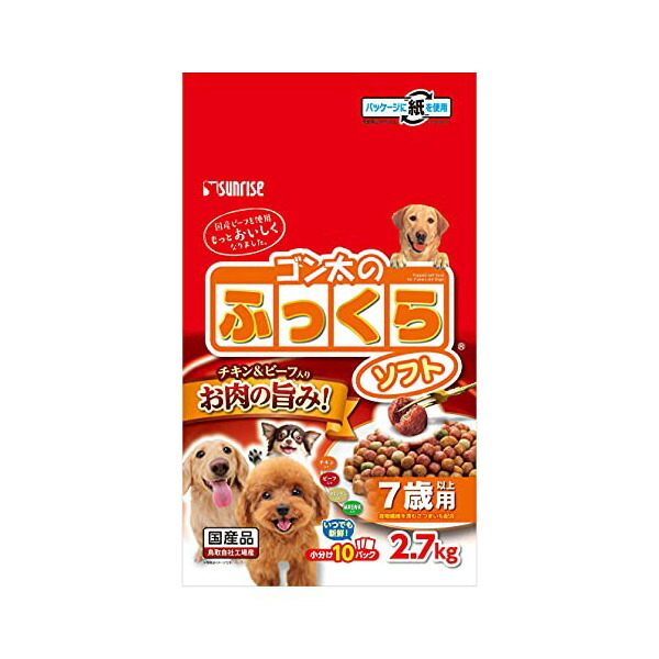 【4個セット】 サンライズ ゴン太のふっくらソフト 7歳以上用 2.7kg 厳選素材