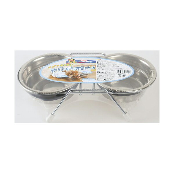 【6個セット】 ドギーマン ステンレス食器 カタカタ鳴らないツインディッシュ S W235×D135×H60mm ドギーマンハヤシ 用品営業部 共通グッズ 犬用食器 ペット用品 デイリー 犬用品 ネコ ステンレス ハヤシ 犬猫用 ドッグ 日用品 グッズ ペット 餌皿 食器 厳選素材