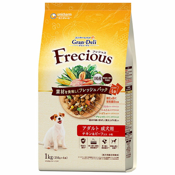 【10個セット】 ユニ・チャーム グラン・デリ Frecious アダルト チキン&ビーフ 1kg 厳選素材