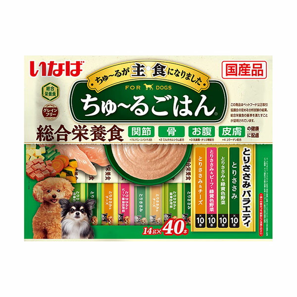 【6個セット】 いなばペットフード いなば ちゅーるごはん ささみ V 40本 厳選素材