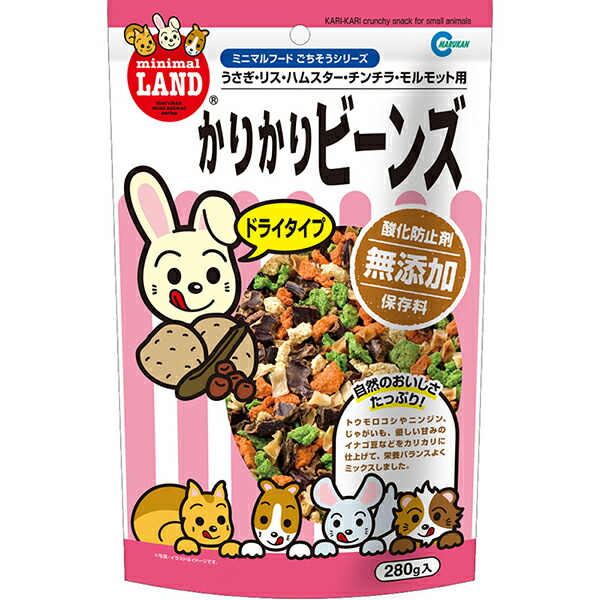 【10個セット】 マルカン かりかりビーンズ 240g うさぎ・リス・ハムスター・チンチラ・モルモットなどの小動物 MR-832 W170×D65×H265 MARUKAN ミニマルフード 小動物用フード ペットフード ペット用品 おやつ エサ ミックス 小動物 サンライズ 厳選素材