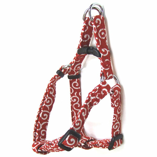 【6個セット】 岡野製作所 コットンカラクサハーネス #15 レッド アクセサリー ペット用品 犬用品 日本犬 グリーン おしゃれ ハーネス 胴輪 中型犬 犬用 柴犬 厳選素材