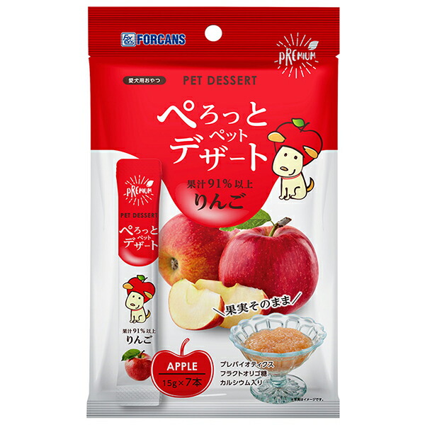 【10個セット】 フォーキャンス 犬用おやつ ぺろっとペットデザート りんご 犬用 15g ×7 アップル スティック イヌ 全年齢 全品種 forcans 厳選素材