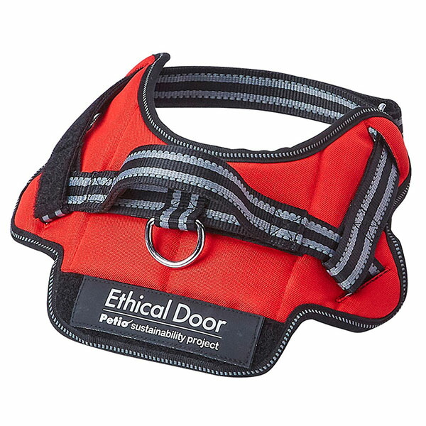 【12個セット】 ペティオ 犬用胴輪 EthicalDoor イージーウェアハーネス M レッド エシカルドア クッション 中型犬用 撥水 やわらか ペット 犬用 抗菌 反射 光る 散歩 厳選素材