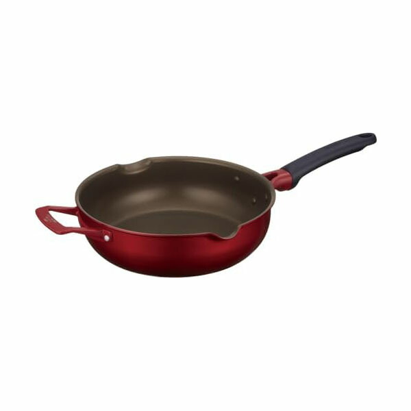 【2個セット】サーモス デュラブルシリーズ マルチパン 炒め鍋 26cm レッド IH対応 KFJ-026W R 高品質
