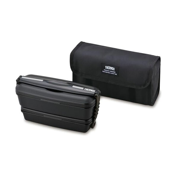 【10個セット】サーモス 弁当箱 2段 フレッシュランチボックス 900ml ディープブラック DJB-906W DPBK 高品質