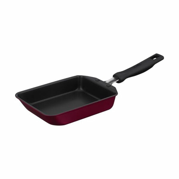 【5個セット】サーモス デュラブルシリーズ 玉子焼きフライパン 13cm レッド IH対応 KFM-013E R 高品質 10,413円