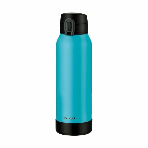 【2個セット】ピーコック魔法瓶工業 The-peacock ピーコック 水筒 800ml ワンタッチ 保温 保冷 スポーツ飲料対応 大容量 底カバー お手入れ簡単 シアンブルー AKE-R81 AC 高品質