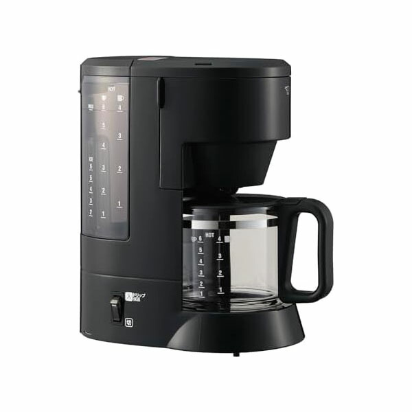 【2個セット】象印 コーヒーメーカー 珈琲通 6杯用 ダブル加熱 高温抽出 2段階濃度調節 浄水フィルター 外せる水タンク ブラック EC-MA60-BA 高品質