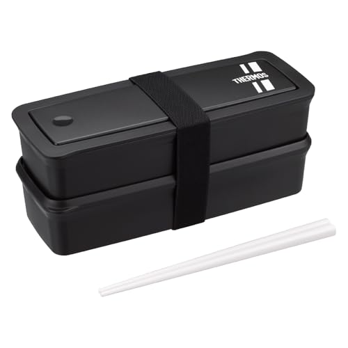 【5個セット】 THERMOS DJS-981W-BKSL ブラックシルバー フレッシュランチボックス 980ml