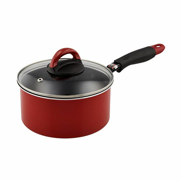【3個セット】 Bestco ベストコ IH 片手鍋 ソースパン 18cm レッド ブラック ND-3166 パスト ヴォーナ
