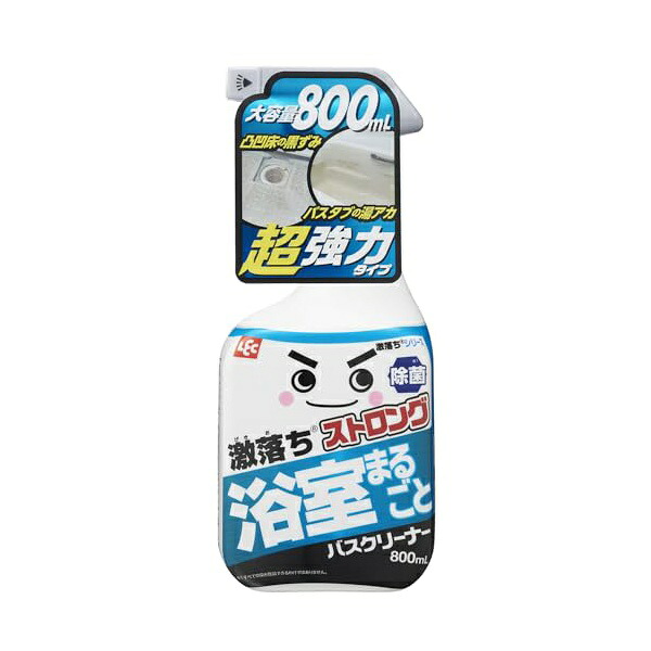【10個セット】 レック (LEC) 激落ちストロング 浴室 まるごと バスクリーナー 大容量 800mL (超強力タイプ) / 凹凸床の黒ずみ ・ バスタブの湯アカ/キレート剤のパワーで強力分解 10,352円