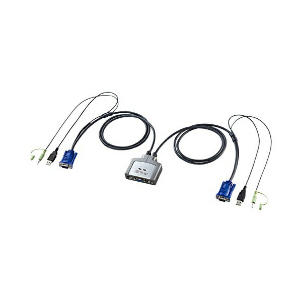 サンワサプライ パソコン自動切替器 (2:1) SW-KVM2AUUN パソコン切替器 自動 2：1 切替機 高品質