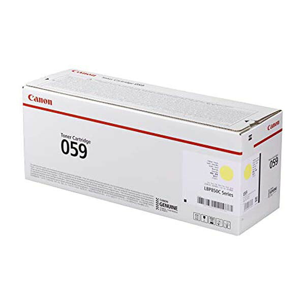 CANON トナーカートリッジ 059 Y (イエロー) CRG-059YEL (5000ページ印刷可能) トナー交換 プリント カートリッジ 純正 キヤノン 印刷 オフィス トナーカットリッジ イエロー サテラ インク トナー メーカー純正品 プリンタ 高品質