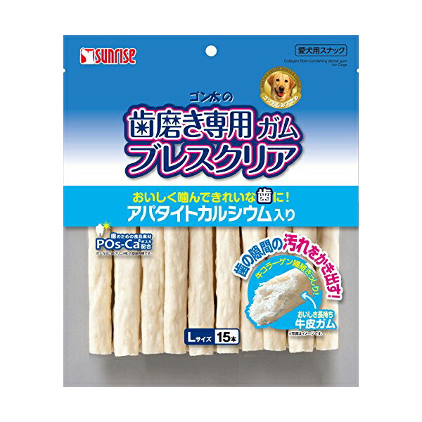 【12個仕掛ける】 マルカン ゴン太 ゴン太の歯みがき専用チュインガム ブレスクリア アパタイトカルシウム入り口・入口 L 15本 ドッグフード ドックボンネット 歯みがき 歯磨き MARUKAN Ｃａ入り口・入口 犬用お兄ちゃん 愛玩動物設備 微粒子印字機 お兄ちゃん デンタル サンライズ サンライズ 厳選原材料