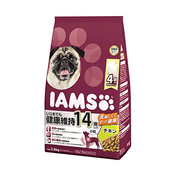 【3個セット】 マースジャパンリミテッド アイムス IAMS ドッグフード 14歳以上用 いつまでも健康維持 小粒 チキン シニア犬用 2.6kg イヌ シニア 小型品種 ドライフード マースジャパン 犬用フード プレミアム 総合栄養食 ペット用品 ドライ 犬フード 厳選素材
