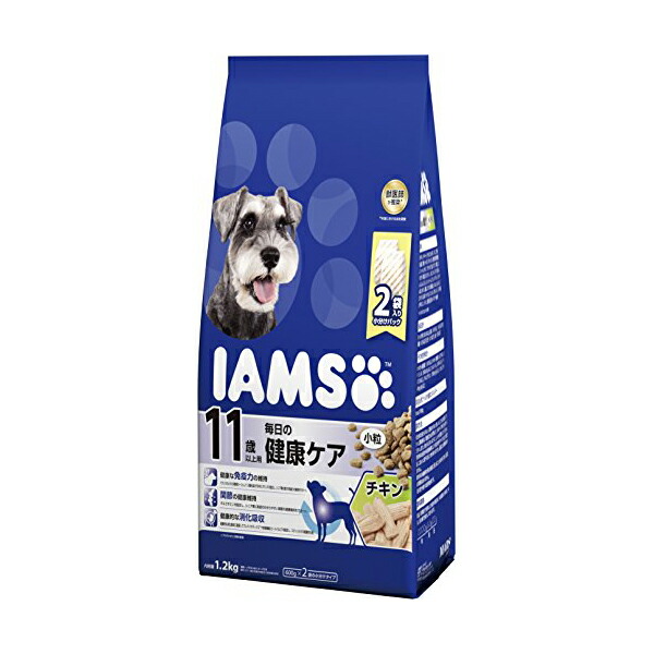 【6個セット】 マースジャパンリミテッド アイムス IAMS ドッグフード 11歳以上用 毎日の健康ケア 小粒 チキン シニア犬用 1.2kg ペレット イヌ シニア 全品種 ドライフード マースジャパン 犬用フード 総合栄養食 ペット用品 高齢犬用 犬用品 ドライ 厳選素材｜むさしのメディア 店
