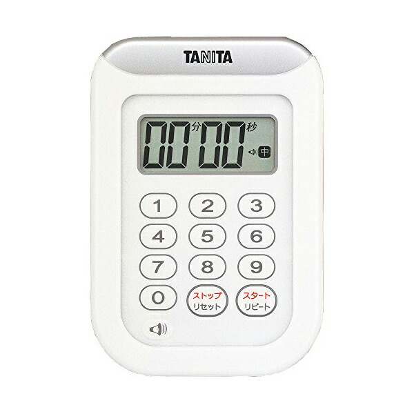 【10個セット】 タニタ TD-378WH キッチン タイマー 防水 マグネット付き 100分 ホワイト TD-378 WH Tanita 調理 品番 丸洗いタイマー 看護 病院 キッチン小物 キッチンタイマー 学習 料理 デジタルタイマー クリニック 高品質|むさしのメディア 店