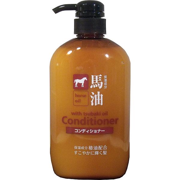 【16個セット】 馬油コンディショナー 椿油配合 600mL ホテル しっとり ダメージケア シャンプー 施設 ヘアケア 馬油 トリートメント クセ毛 コスメステーシヨン 保湿 熊野油脂 リンス うるおい ボトル バーユ 弱酸性 コンディショナー 高保湿成分｜むさしのメディア 店