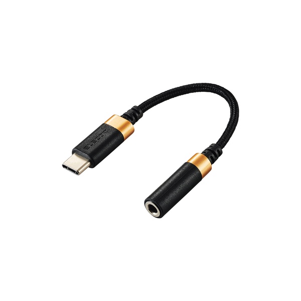 【10個セット】 エレコム MPA-C35DSBK USB Type-C - 3.5mm変換ケーブル(高耐久) タブレット・スマホ対応 ブラック|むさしのメディア 店