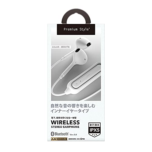 【5個セット】 PGA PG-BTE12IE2WH Bluetoothイヤホン(インナーイヤー式) Premium Style ホワイト｜むさしのメディア 店