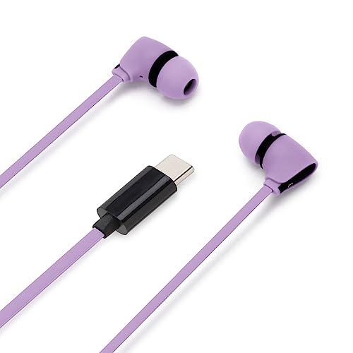【5個セット】 PGA PG-SECE4PP3 USB Type-Cコネクタ ステレオイヤホン カナルタイプ Premium Style コード長1.2m パープル PGSECE4PP3｜むさしのメディア 店