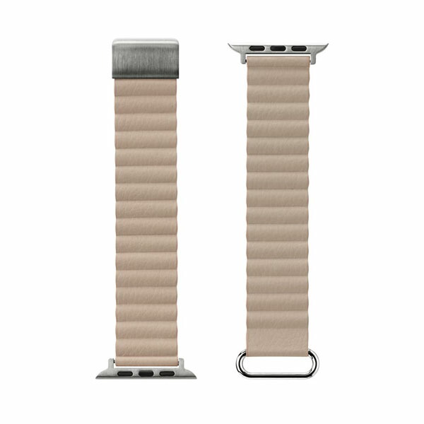 【5個仕掛ける】 PGA PG-AW49MG02IV Apple Watch 49／45／44／42粍用 PUレザーマグネットバンド 象牙色
