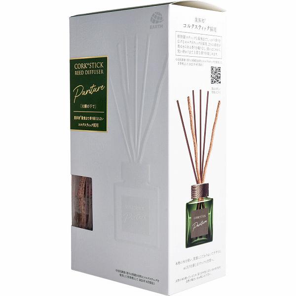 【9個仕掛ける】 Sukki-ri! CORK+STICK REED DIFFUSER Puriture 大樹の下で 100mL 突っ支い棒 つけ加える ピュリチャー ルームフレグランス 消臭 スッキーリ 芳ばしさ剤 室内用 本体 御部屋 摺り切る品 アース製薬 住環境設備 リードディフューザー