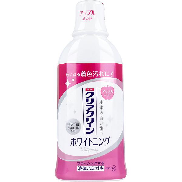 【20個セット】 クリアクリーン ホワイトニング 薬用デンタルリンス アップルミント 600mL 臭い デンタルケア 薬用液体ハミガキ 口臭 抽選 プラス 液体はみがき 洗口液 デンタルリンス 花王 口臭予防 マウスウォッシュ クリアクリーンプラス｜むさしのメディア 店