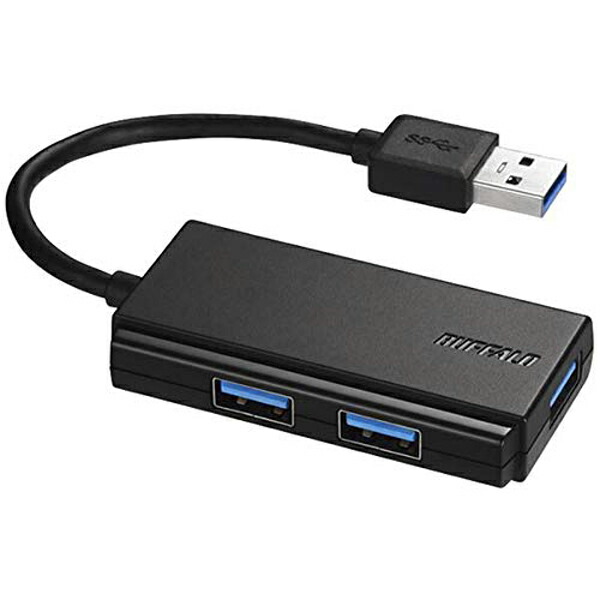 【10個セット】 バッファロー BSH3U100U3BK USB3.0 バスパワーハブ 3ポートタイプ ブラック｜むさしのメディア 店