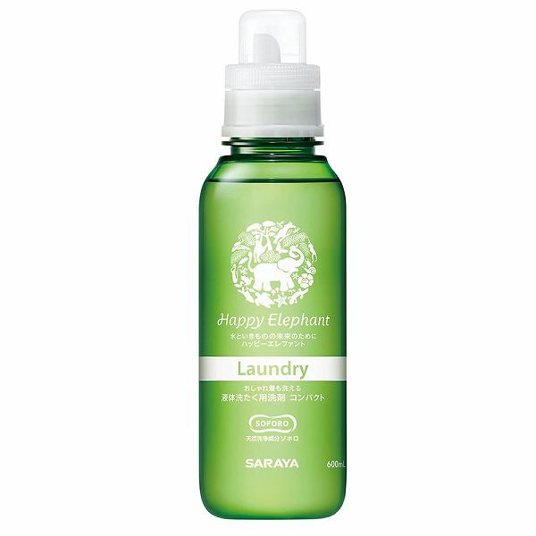 【15個セット】 ハッピーエレファント 液体洗たく用洗剤 コンパクト ラベンダー&ティーツリー 本体 600mL 洗剤 中性洗剤 濃縮 衣類洗剤 おしゃれ着洗い 洗たく用 洗濯 衣類 天然 雑貨品 衣類用洗剤 液体 ボトル 日用消耗品 安心 洗濯用洗剤 洗濯用｜むさしのメディア 店