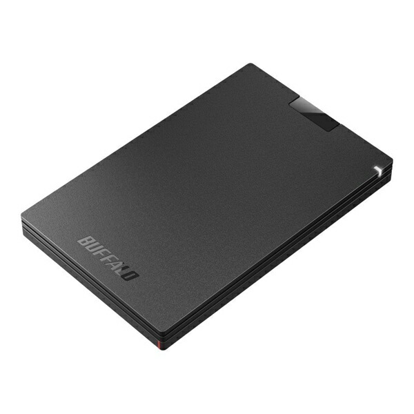 バッファロー USB3.2(Gen1) ポータブルSSD TypeA&C 500GB リーダー ブラック 黒色 メモリ 高品質｜むさしのメディア 店