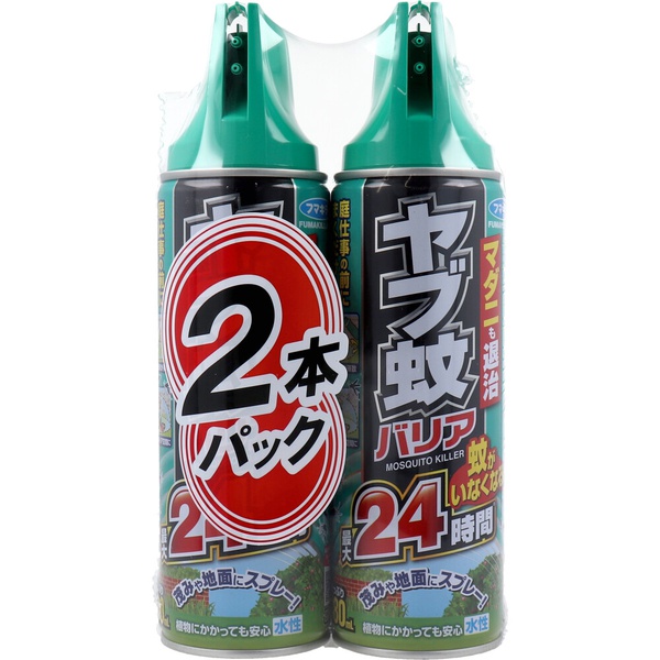 【5個書き割り】 フマキラー ヤブ蚊関所 24第四次元 480mL×2本容器に並べる