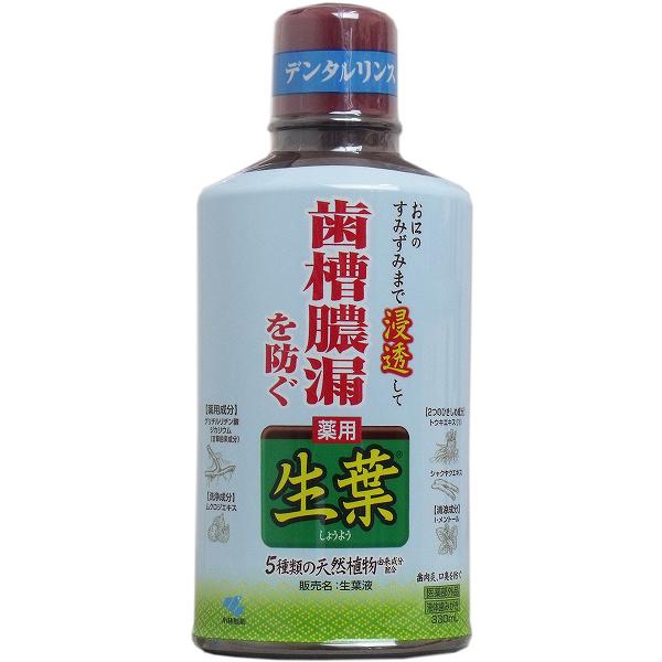 【20個セット】 薬用 生葉液 330mL 歯周病 デンタルケア 液体歯磨き 口臭 小林 薬用デンタルリンス 洗口液 デンタルリンス 歯槽膿漏 ハーブミント味 液体 洗口剤 口臭予防 マウスウォッシュ 生葉 オーラルケア はみがき しょうようえき 小林製薬|むさしのメディア 店