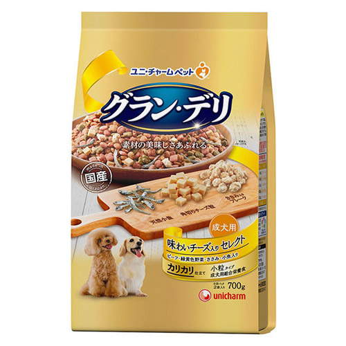 【9個仕掛ける】 グラン・デリ カリカリ仕立て 成犬用 風味乾酪入り口・入口 選りわける 700g 厳選原料品