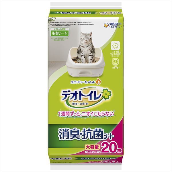 【6個セット】 デオトイレ消臭・抗菌シ-ト20枚|むさしのメディア 店