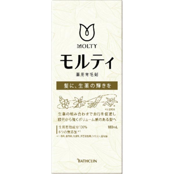 【10個仕掛ける】 バスクリン モルティ 薬用育毛剤 180mL 生まれながら謂われ因縁構成要素 育毛地肌セ子ヒツジ 育毛剤 生薬 整髪剤 モルティ薬用育毛剤 発毛 薬用 スカルプケア アットコスメ