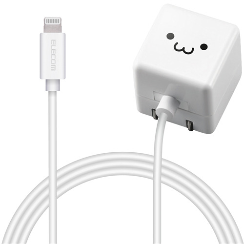 【5個仕かける】 エレコム MPA-ACL01WF LightningAC申し受ける器 1.0A最終生産物 有線テレビ押し並べて 1.0m 白いこと人間の顔 AC式充電器-バッテリー・充電器-スマートフォン・タブレット