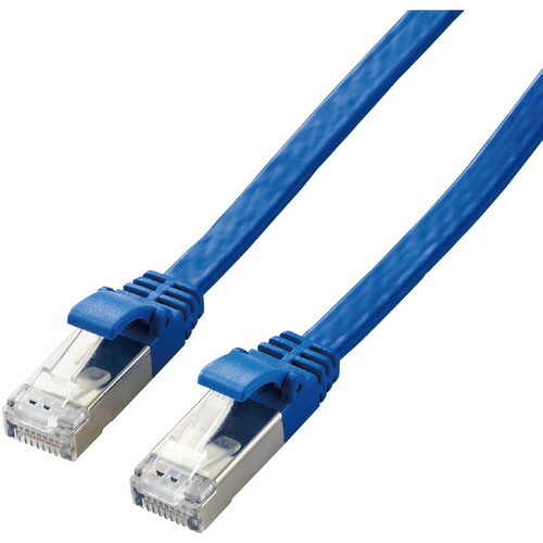 【2個仕掛ける】 エレコム LD-TWSF／BU10 ローカルエリアネットワーク有線テレビ CAT7標準尺度 木目細か 10m 青色