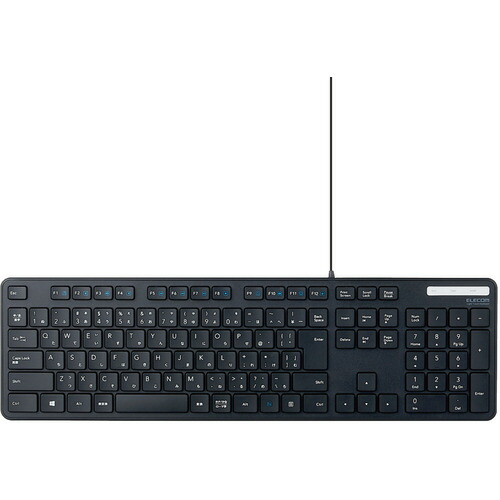 【5個仕掛ける】 エレコム TK-FCM108KBK 有線鍵盤 薄型 メンブレン式 抗菌 フルサイズ 黒いこと