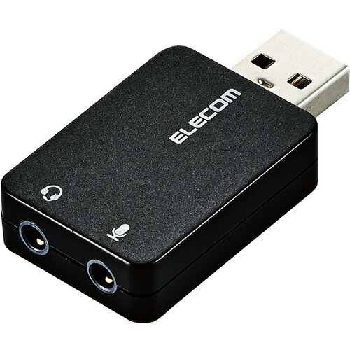 【10個書き割り】 エレコム USB-AADC01BK USBオーディオ取り替えっこアダプター 黒いこと