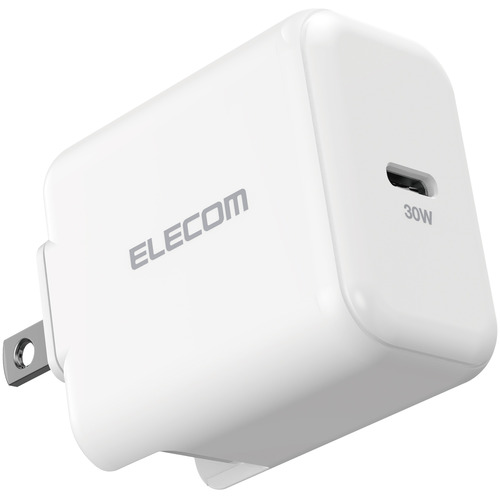 【5個セット】 エレコム ACDC-PD2130WH ノートPC用ACアダプター USB充電器 USB Power Delivery認証 30W USB-C1ポート スイングプラグ ホワイト|むさしのメディア 店