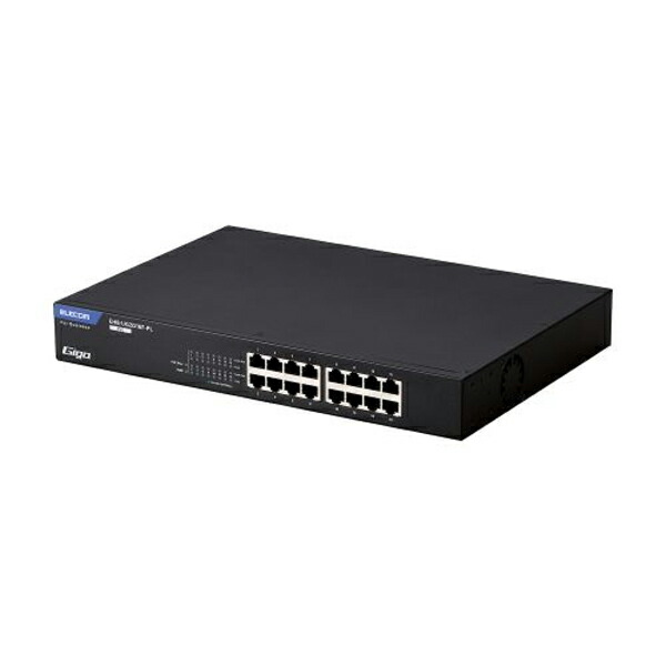 ELECOM 度合い2 Giga相応う PoE アンマネージスイッチ/EHB-UG2D-PLつづき物/16界面 界面数 網状組織計器 黒いこと スイッチングこしき ワット数内蔵 網状組織こしき エレコム アンマネージ 遷らすす早さ ギガビット相応う 貨物輸送無料