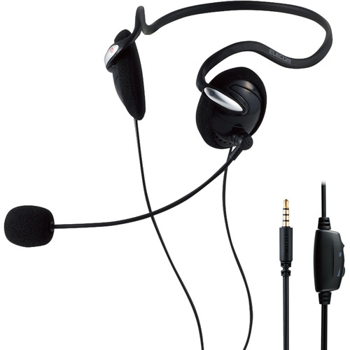 【10個セット】 エレコム HS-NB03STBK ヘッドホン ヘッドセット 有線 ブラック｜むさしのメディア 店