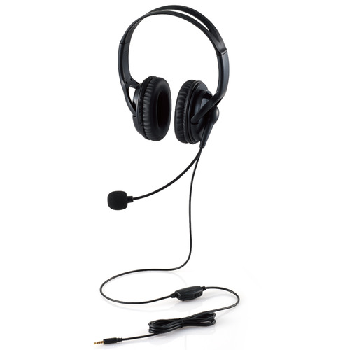 【5個セット】 エレコム HS-HP02STBK 両耳大型4極有線ヘッドセット HSHP02STBK|むさしのメディア 店