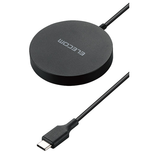 【3個セット】 エレコム W-MA04BK マグネットQi2規格対応ワイヤレス充電器(15W・卓上) iPhone Airpods 各種対応 ブラック｜むさしのメディア 店