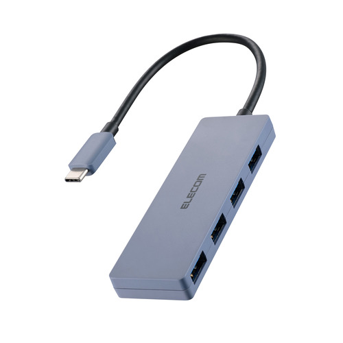 【5個セット】 エレコム U3HC-H040NV USBハブ 5Gbps対応 Type-C 4ポート Windows・mac対応 ネイビー｜むさしのメディア 店