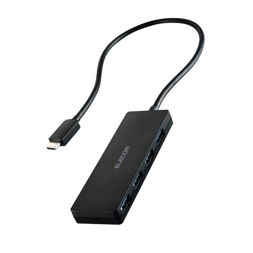 【5個セット】 エレコム U3HC-H041BK USBハブ 5Gbps対応 Type-C 4ポート バスパワー専用 Windows・mac対応 ブラック｜むさしのメディア 店