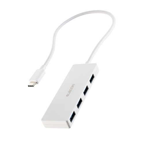 【5個セット】 エレコム U3HC-H041WH USBハブ 5Gbps対応 Type-C 4ポート バスパワー専用 Windows・mac対応 ホワイト｜むさしのメディア 店
